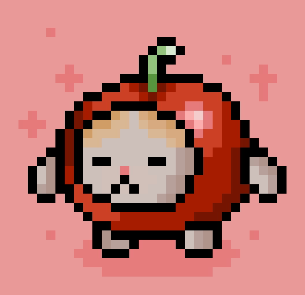 Apple Cat Pixel Art By Manguito767 DinoPIXEL