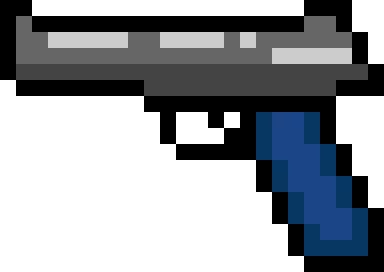 pistol blu hilt