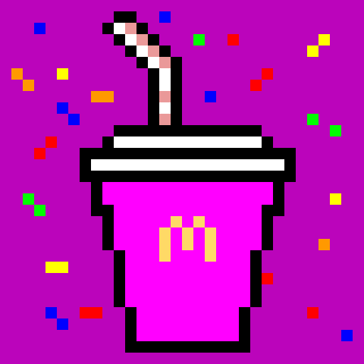 Grimace shake pixel art