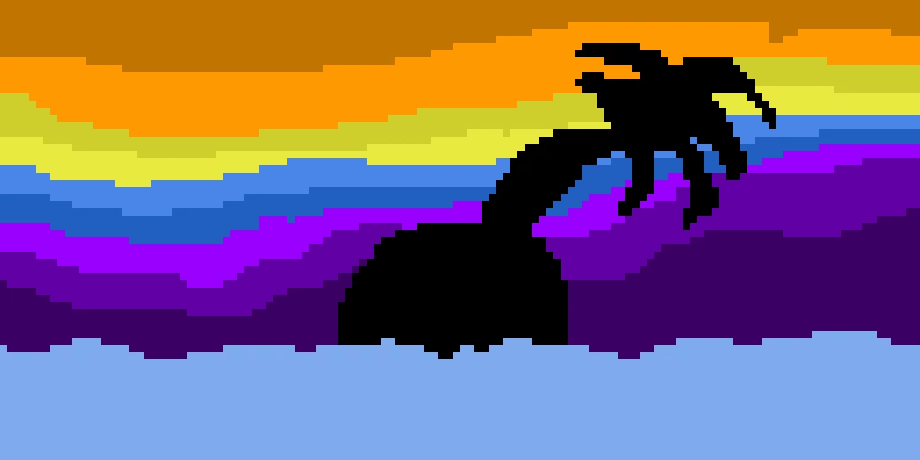 Island And a sunset sky (CONTEST)