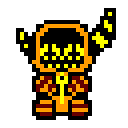 Gold sans im pixel art