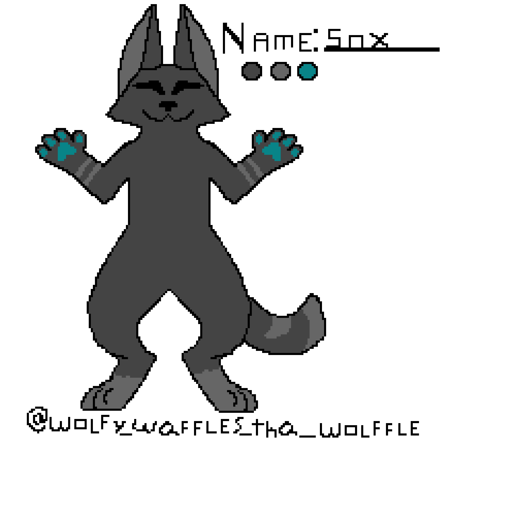 Sox the fox pixle art ( this took hours to make and was really hard)