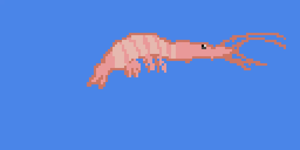 Semi realistic shrimp swimming (I love shrimp)