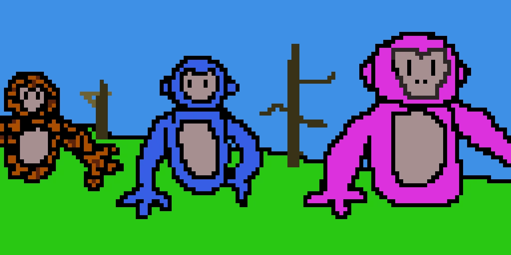 Lava Monkey Chasing Monkeys