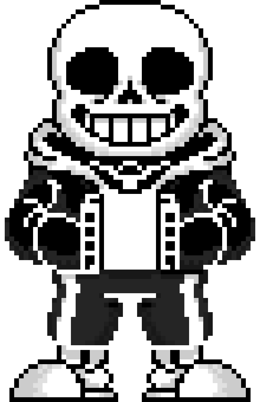 Sans in battle (credit to snas for the original art)