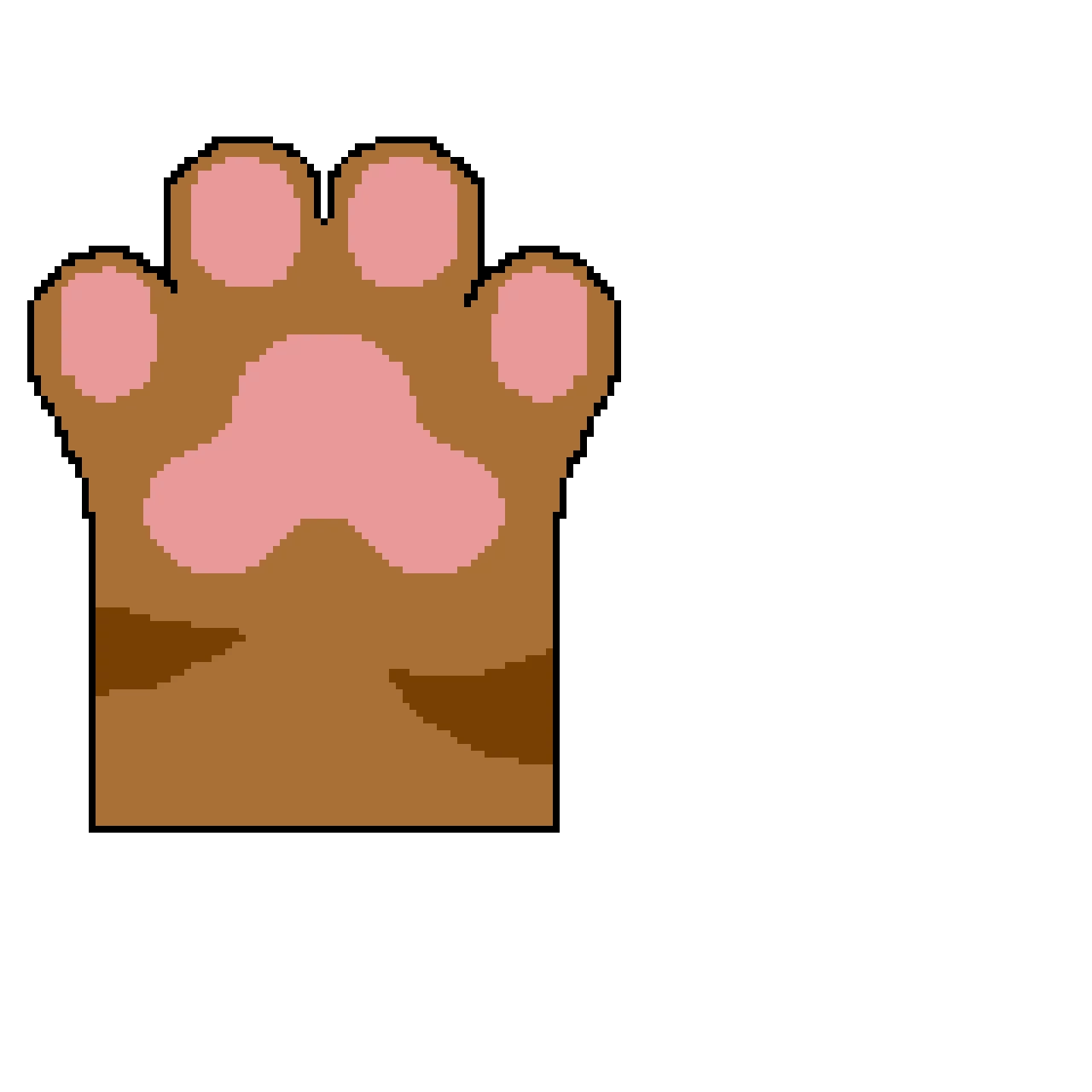 random cat paw I was going to make the face but I ran out of room