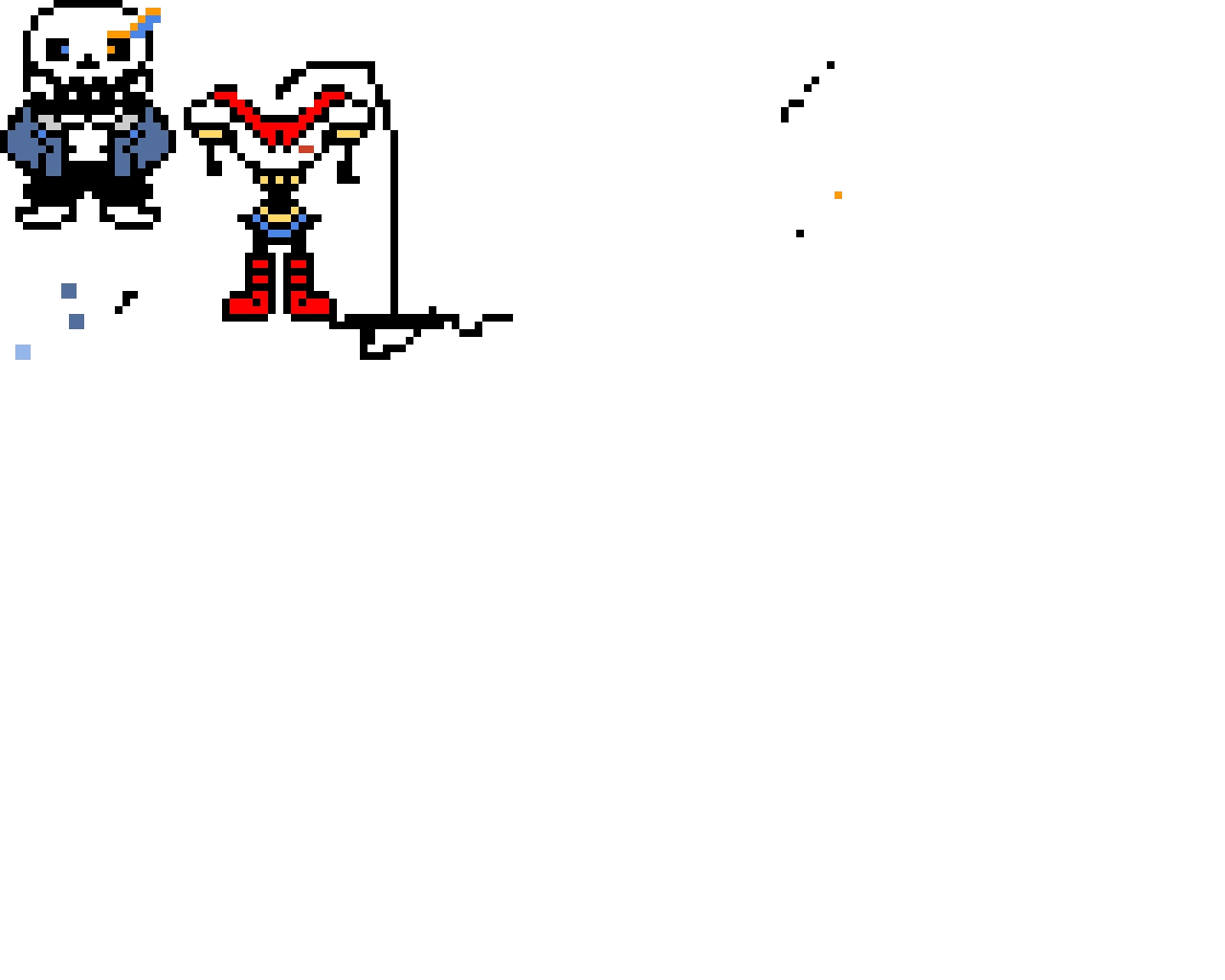 i tried making underworld sans and papyrus