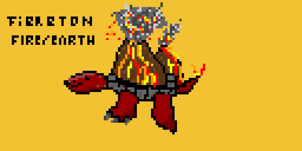 Fiereton Fire/Earth The Volcanic Pokemon