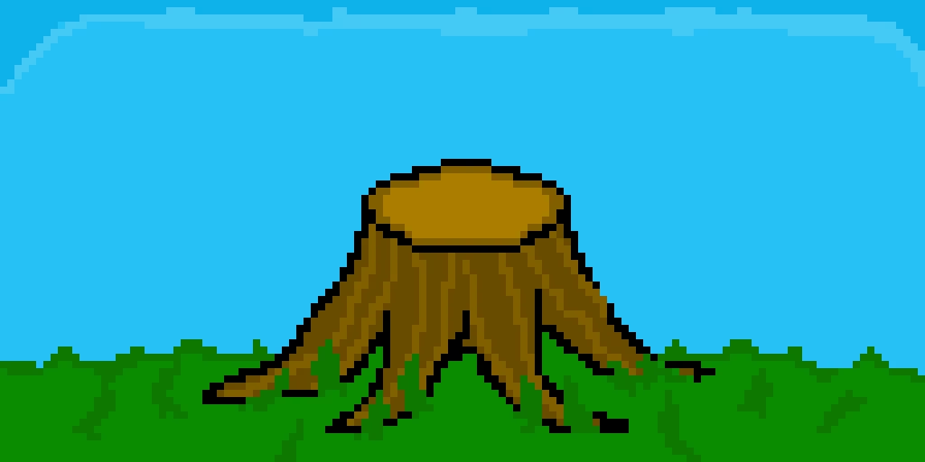 tree stump like it and it will become a full tree