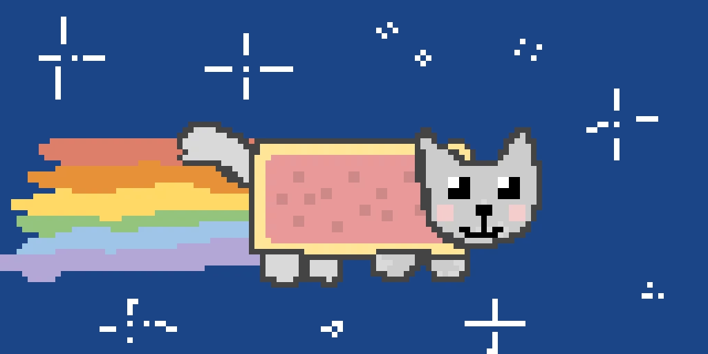 trying to redraw nyan cat lt 3