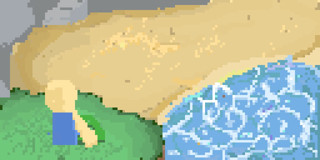 sandy beach day my first pixel art