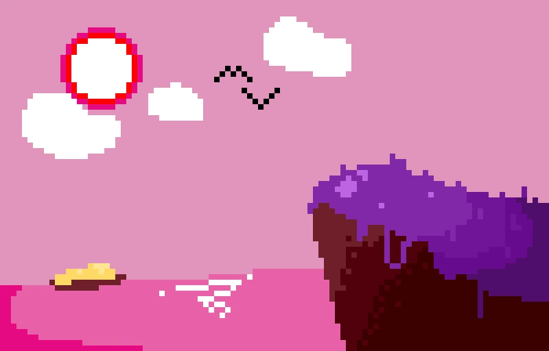 a nice zepsith cliffside view background model request