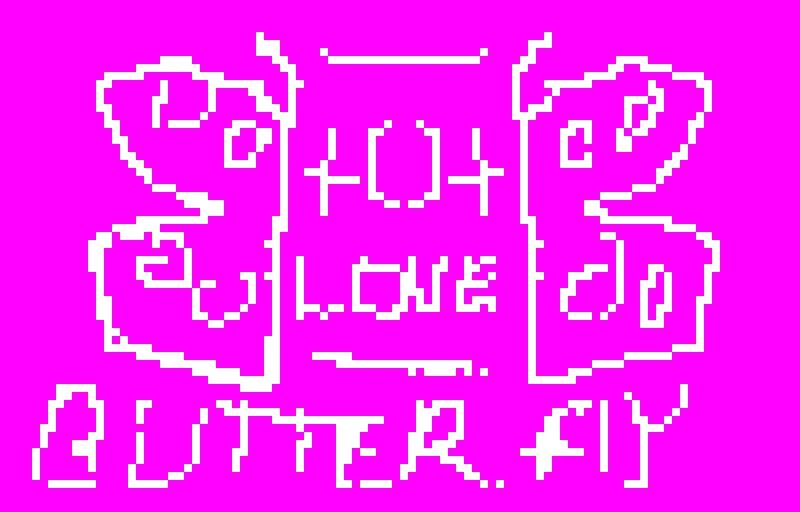 butterfly love this is my second pixel art