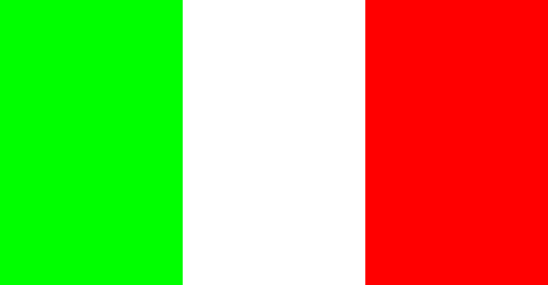 Italian Flag (re-uploaded from my old one because the color matched the background