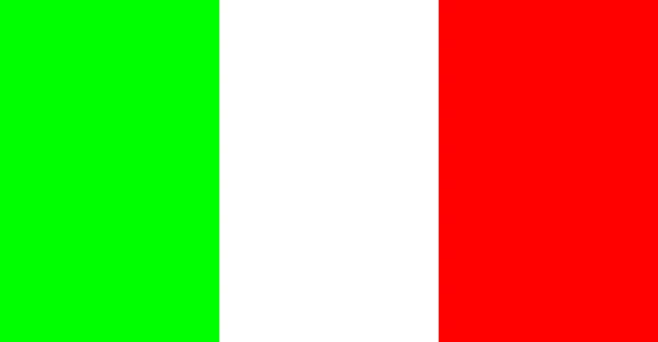 Italian Flag (re-uploaded from my old one because the color matched the background