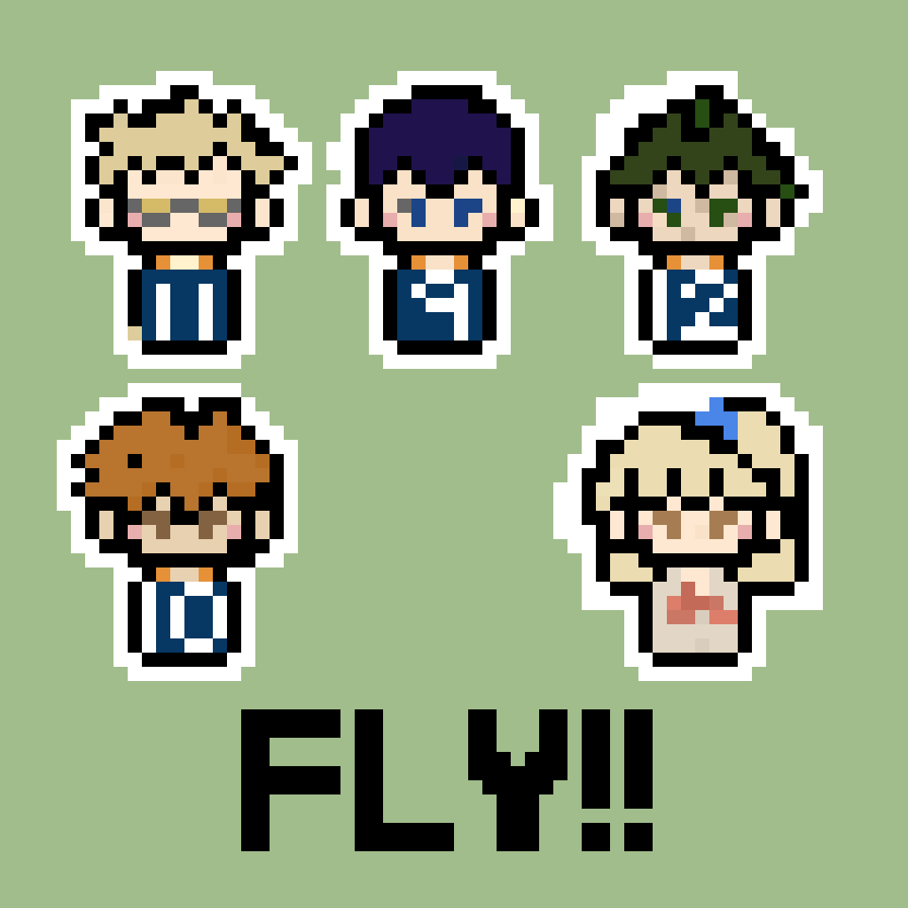 Karasuno First Years (Tsukishima, Kageyama, Yamaguchi, Hinata, and Yachi) FLY!!