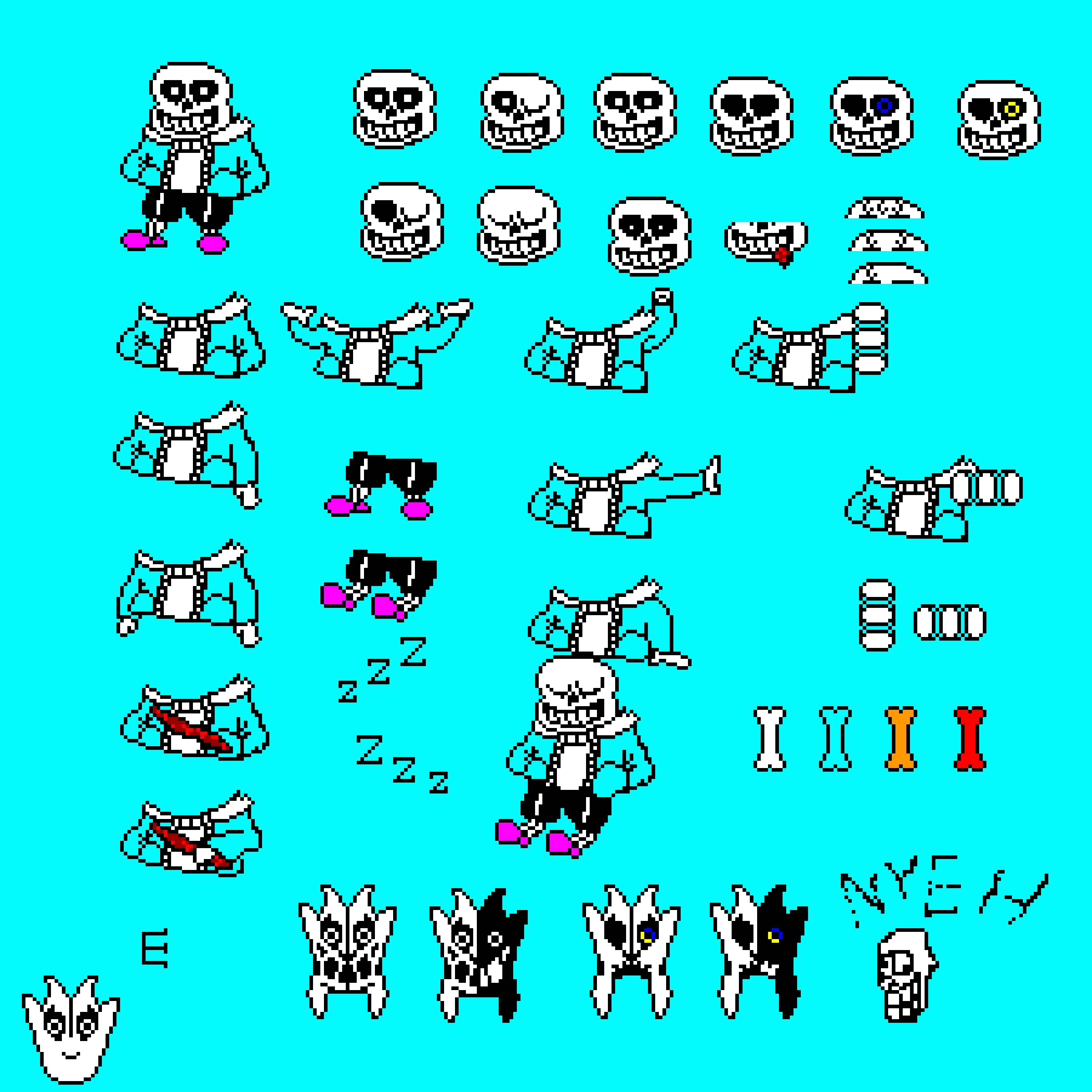 sans sprite sheet