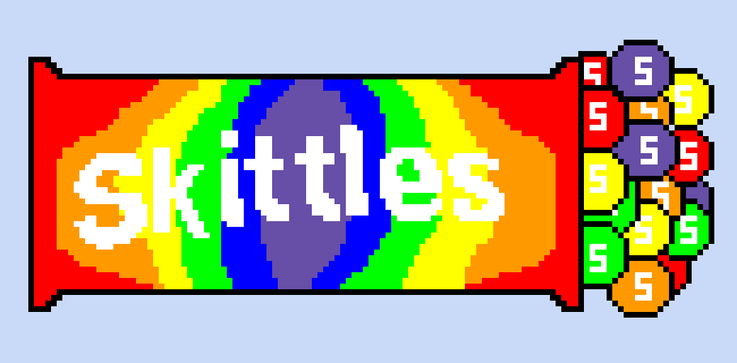 skittle bag(Im having to much fun with this)