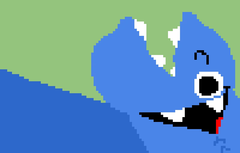 Tried to make a thing of Feesh taking a selfie. His fin makes it look like hes upside down. Darn.