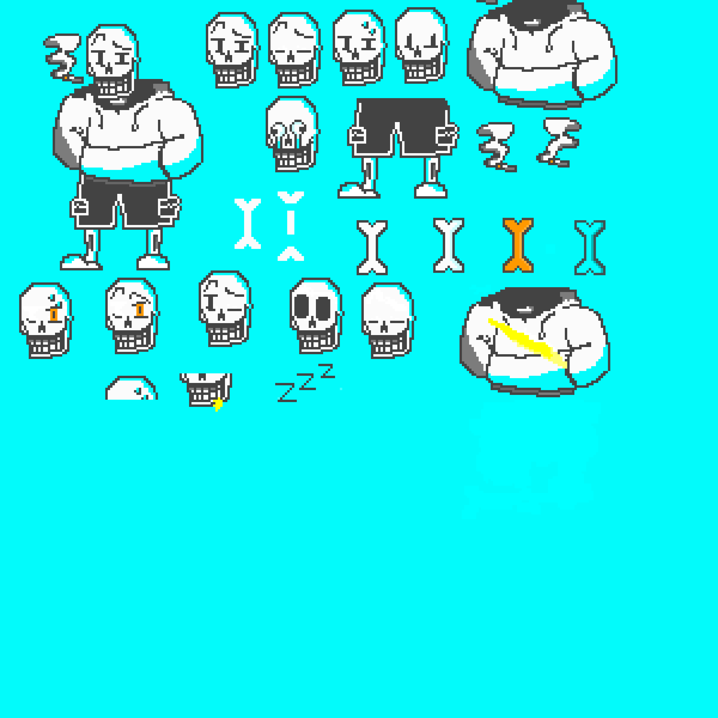 US! Papyrus Sprite Sheet (Creds to Goober