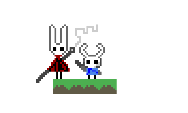 Hollow knight Art (the hornet and the knight)