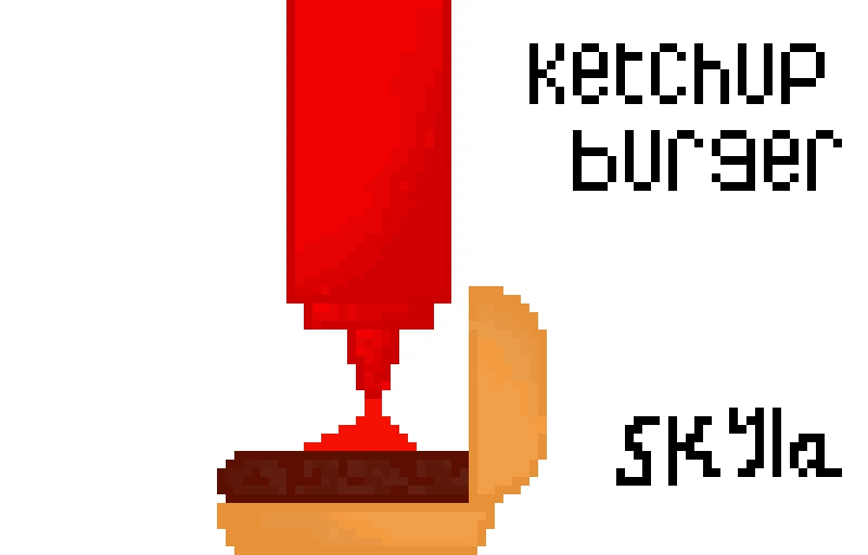 ketchup burger by skyla
