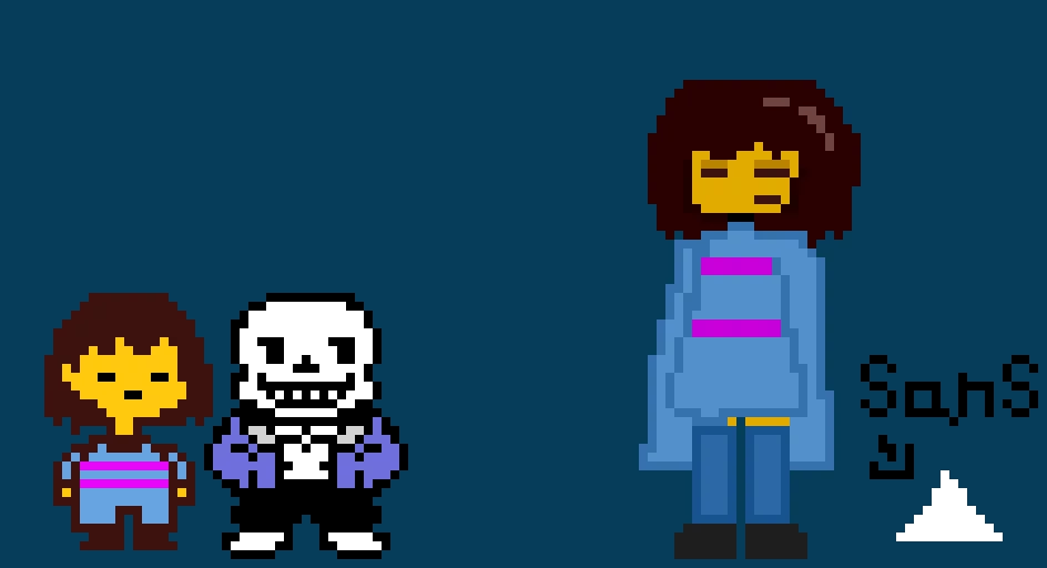 remake of if frisk (and sans) met their older self!!!