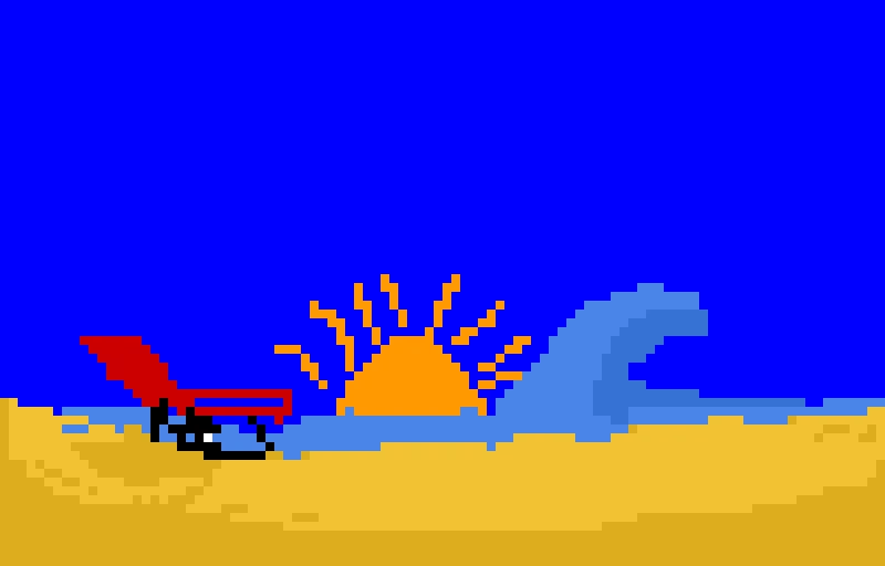 the beach my first art