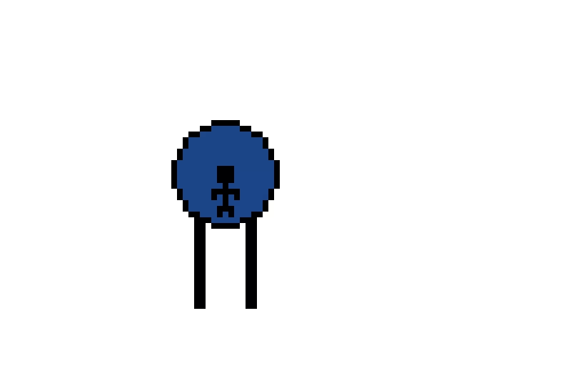 A mini person sitting on a chair (I know its a stool I cant draw chairs :\) @h0an