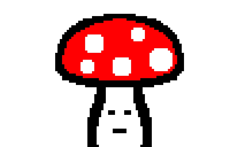 a simple mushroom dude &hearts; (my first pixel art here!!!)