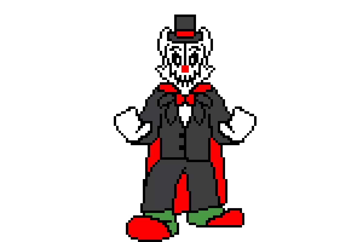 Barnum the Magician Clown Skeleton