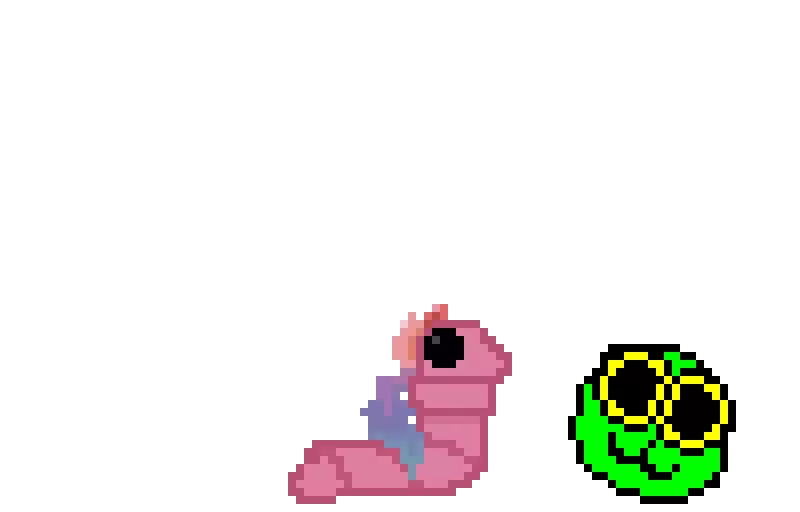 bloby next to m-mini worm :3 ( challenge i guess from D3ath_w0rm)