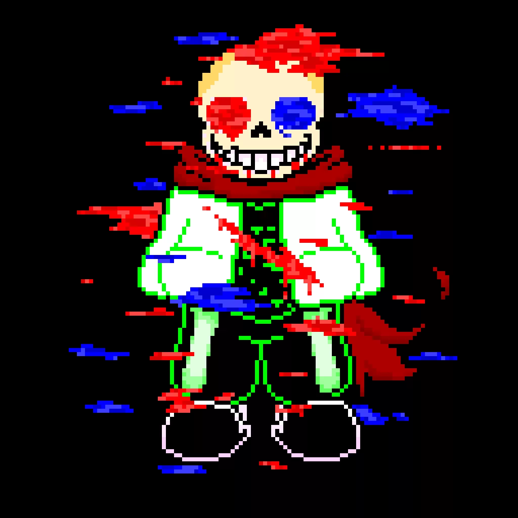 FATAL ERROR SANSER (credits to @snas for fatal error sans) (hair is covered by glitches)