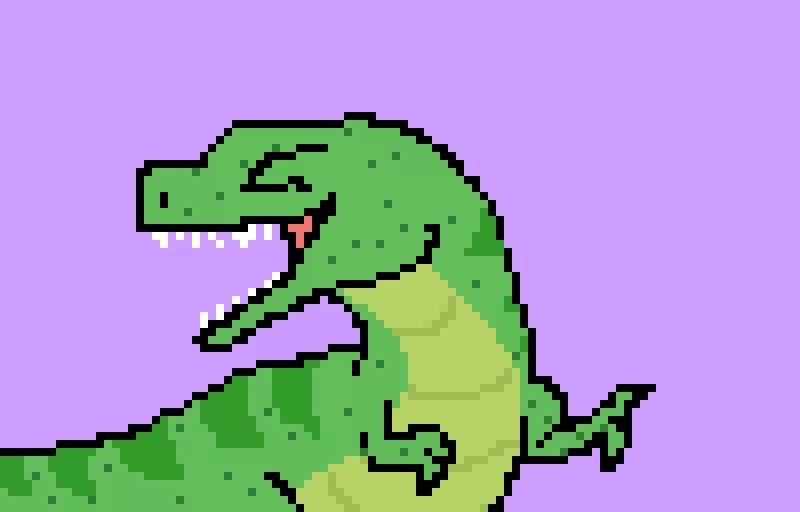 Hi everyone this is the dinosaur I drewn for the dinopixel icon so Ill be very happy if they do.
