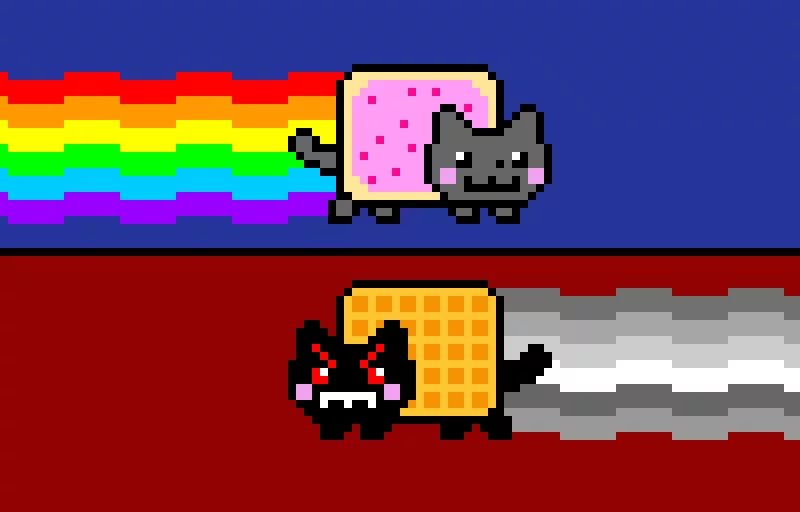 Nyan cat and tac nayn!!!
