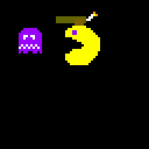 pacman with cannon