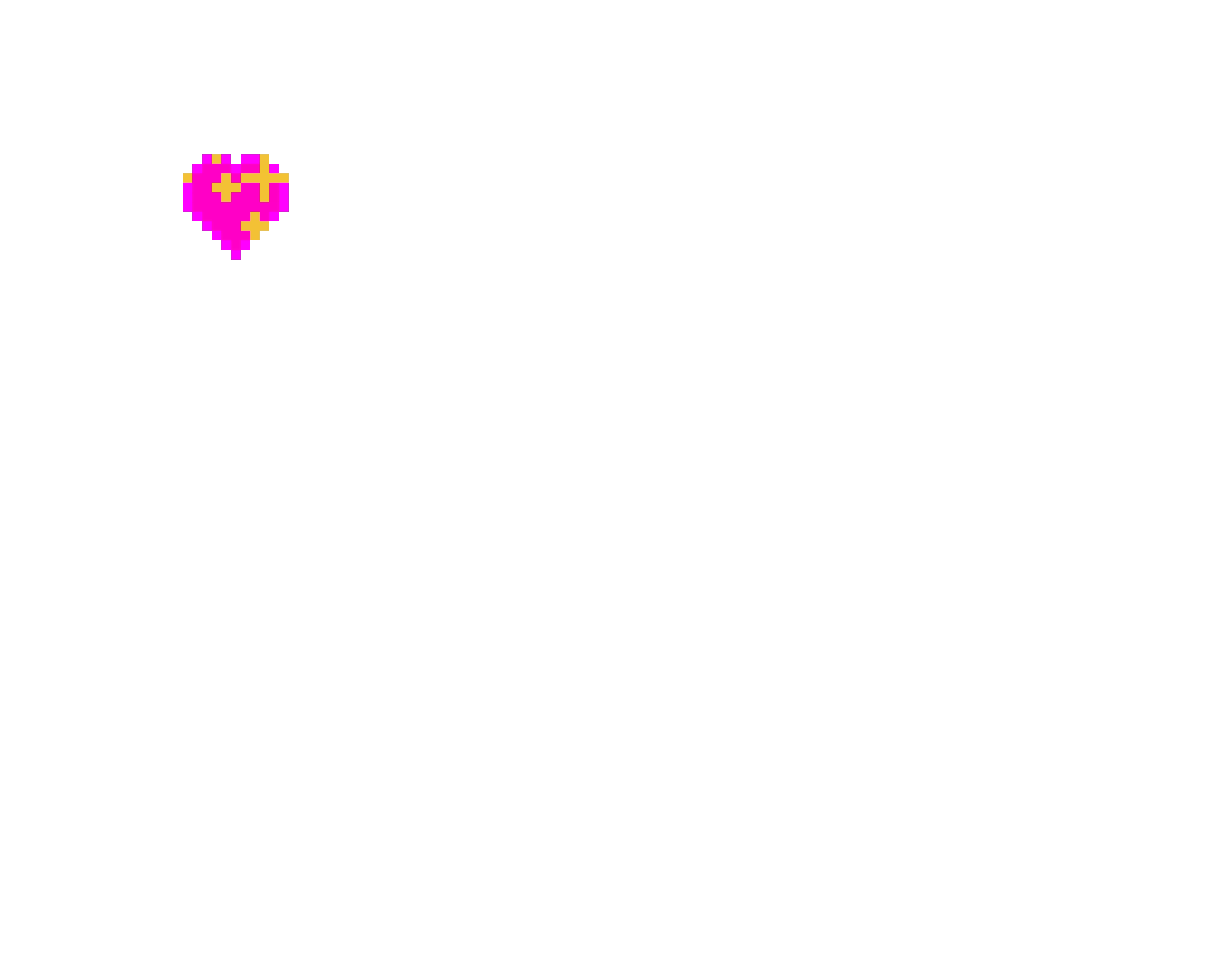 tinY sparkling heart in corner