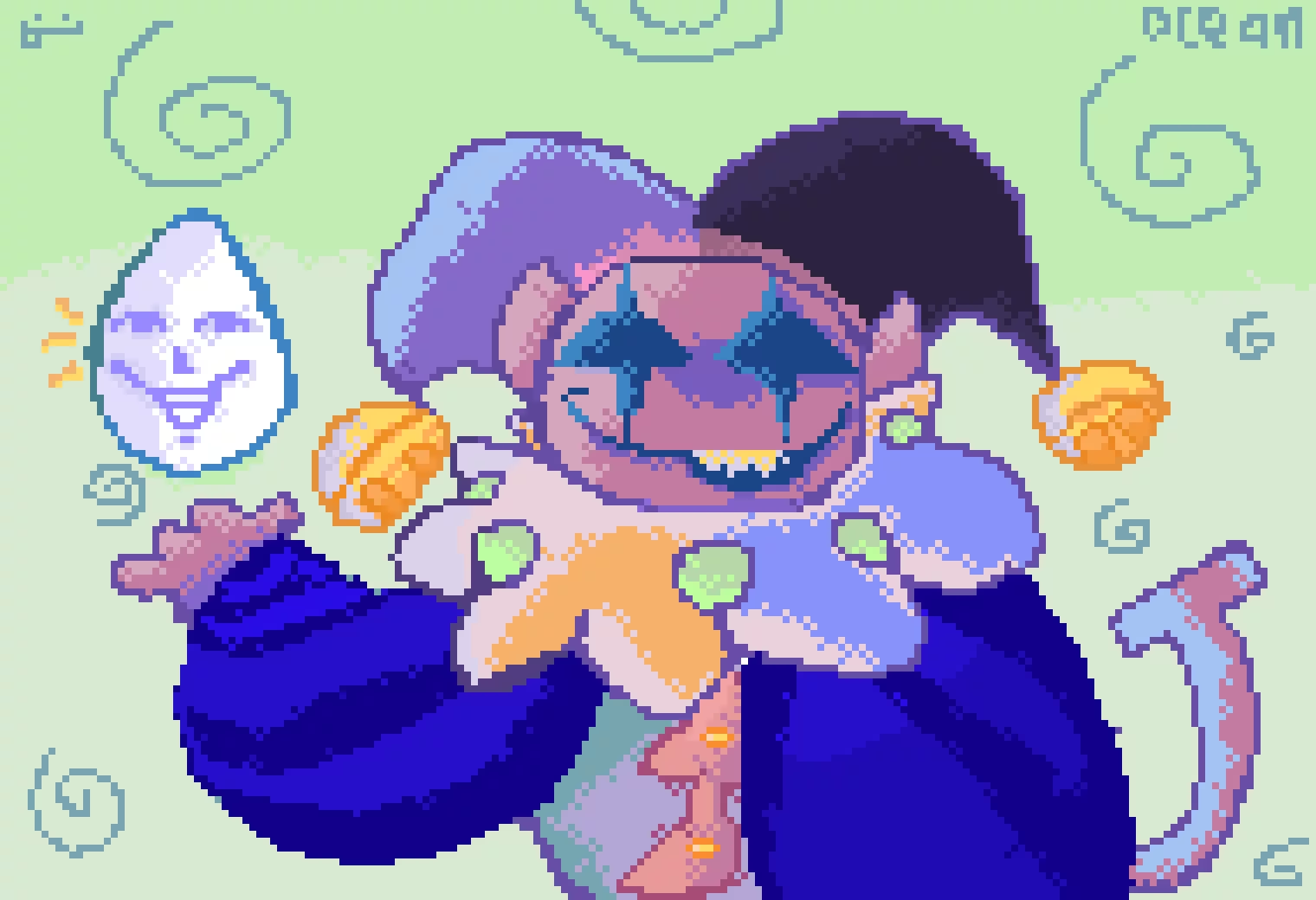 Welcome visitor, visitor! Do you want an egg, egg? (Jevil is The Egg Man From Delta Rune Theory??)