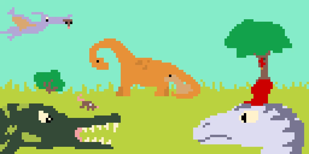 amazing dino world i left edit on if you want it as a background for your computer