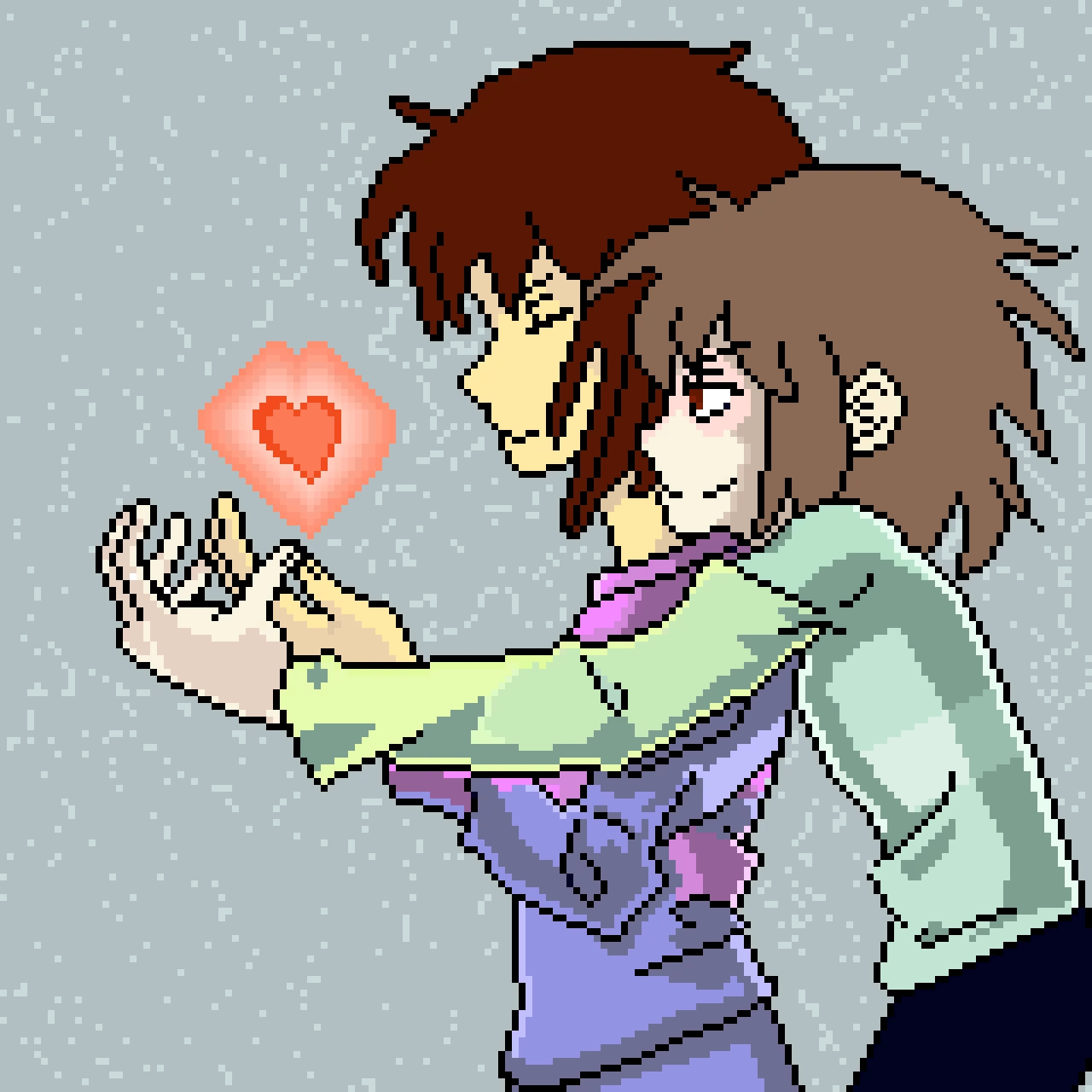 chara and frisk from undertale