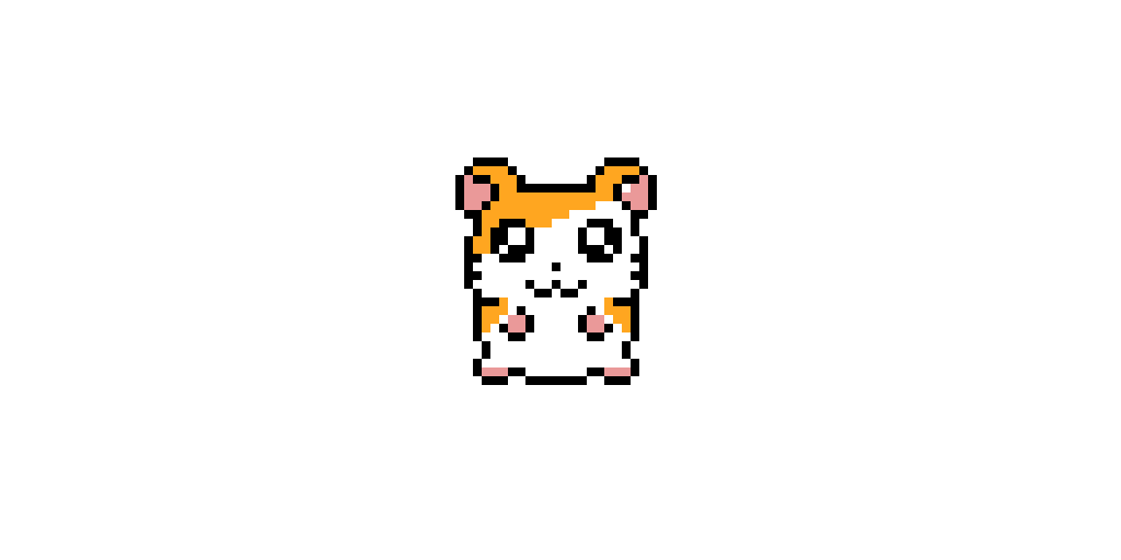 Cute hamster pixel art