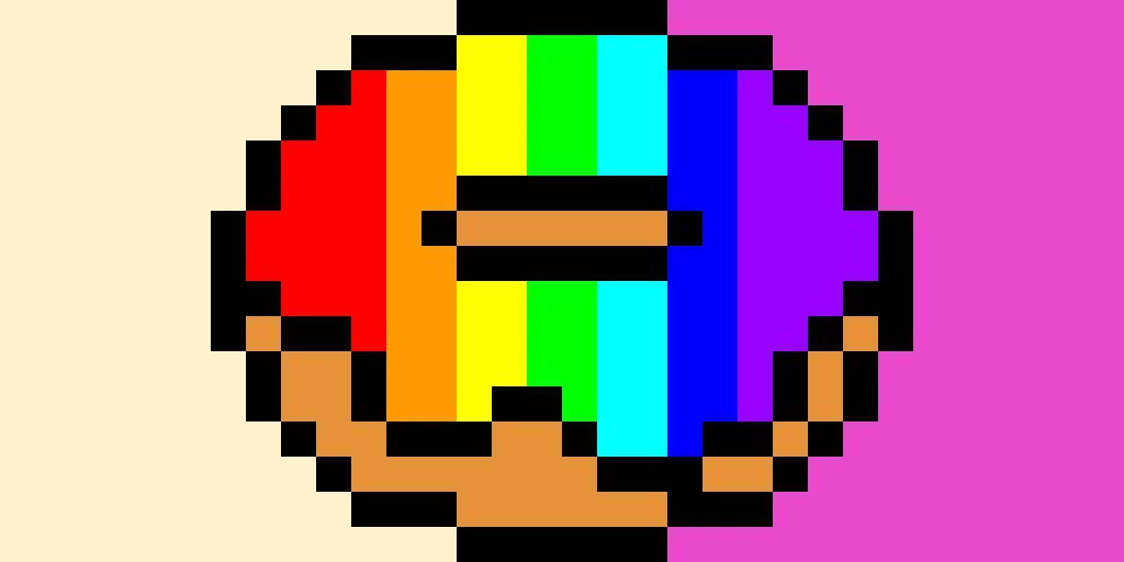 rainbow donut (my friend helped)