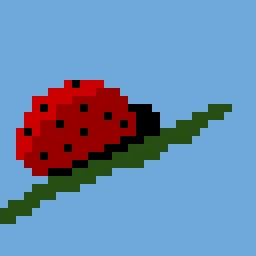 Lady Bug Resting on a stem (contest)