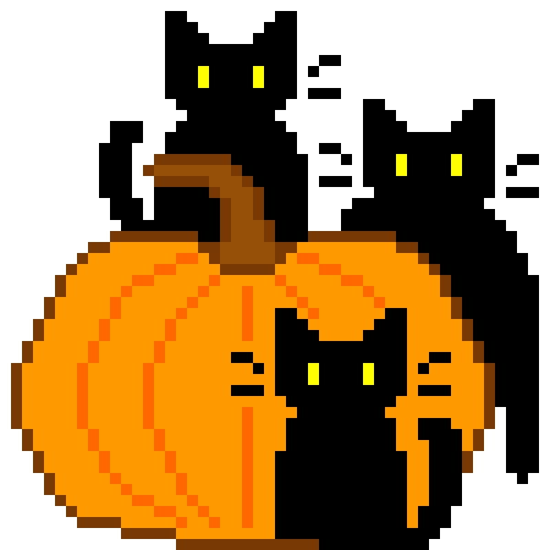 Cats with pumpkin