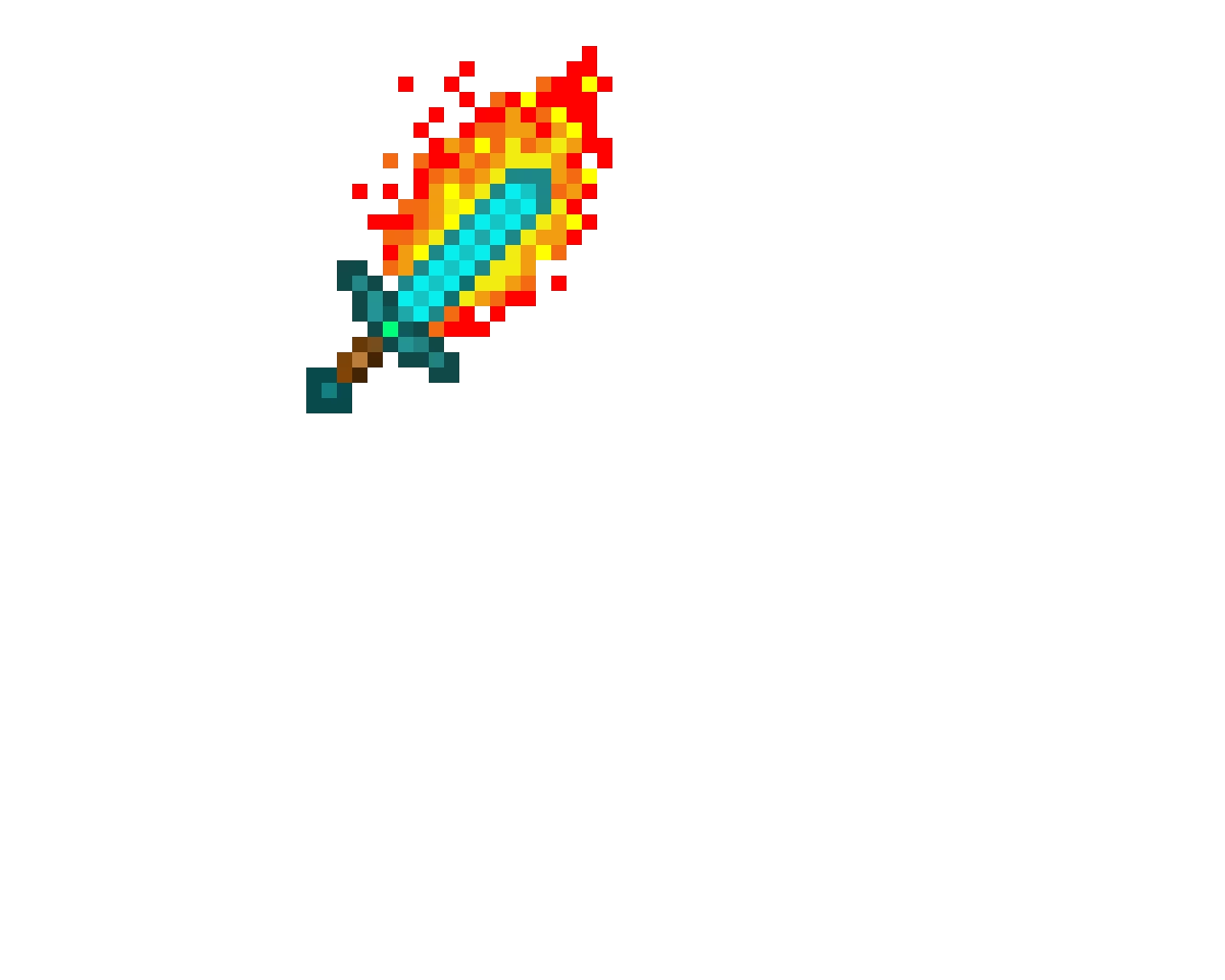 minecraft flaming sword
