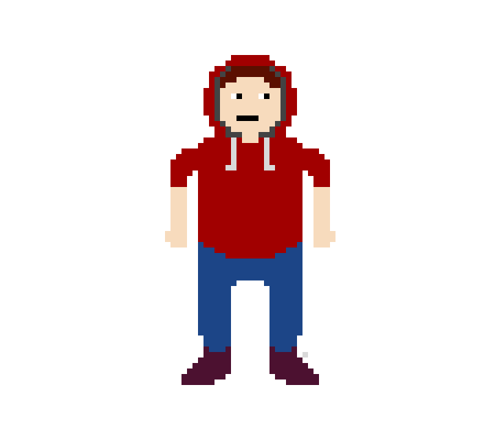 Person in red hoodie