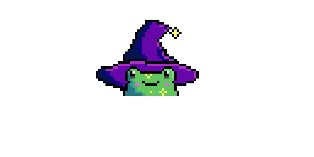 frog with wizard hat
