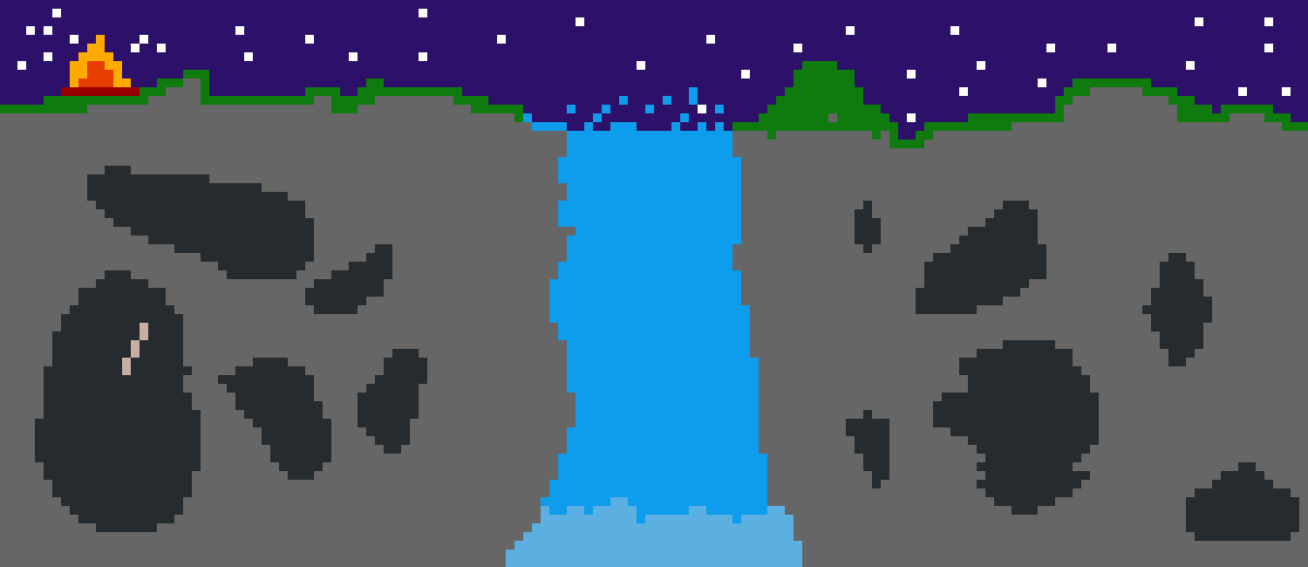 nightly waterfall