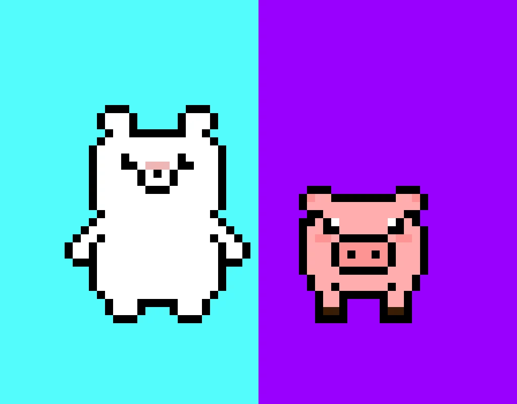 Maggie and Mel. an unusual, but CUTE friendship. (both female)