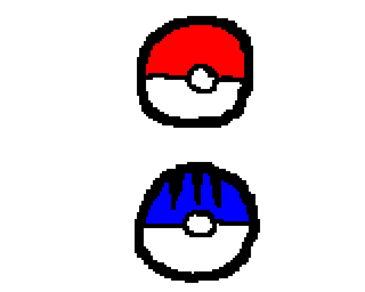 regular and water pokeball
